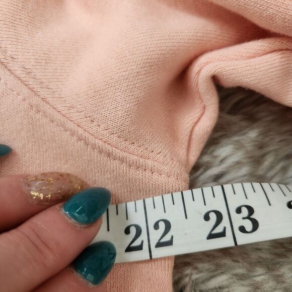 GAP Henley Crewneck Sweatshirt Pink Women's Size Medium - Picture 8 of 10